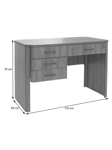 MCW Schreibtisch P42, Walnuss-Optik