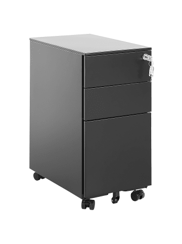 Beliani Büroschränke BOLSENA II in Schwarz - (W) 30 x (H) 60 x (L) 50 cm