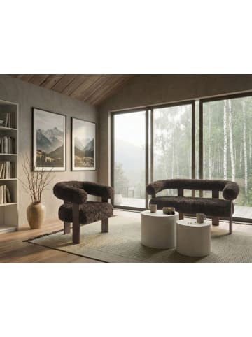 Beliani 2-tlg Sitzgruppe ILBRO in Braun