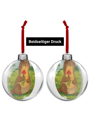 Mr. & Mrs. Panda christbaumkugel Otter Blumenstrauß Design ohne ... in Weiß