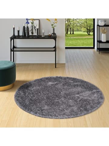 Snapstyle Hochflor-Teppich Feeling Mix Rund in silber
