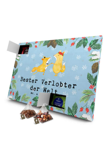 Mr. & Mrs. Panda Adventskalender Fuchs Bester Verlobter der Welt... in Eisblau