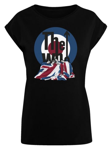 F4NT4STIC Extended Shoulder T-Shirt The Who Flag Blanket in schwarz