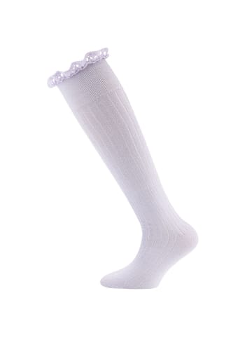 ewers 2er-Set Kniestrümpfe 2er Pack Spitze in rosa-flieder