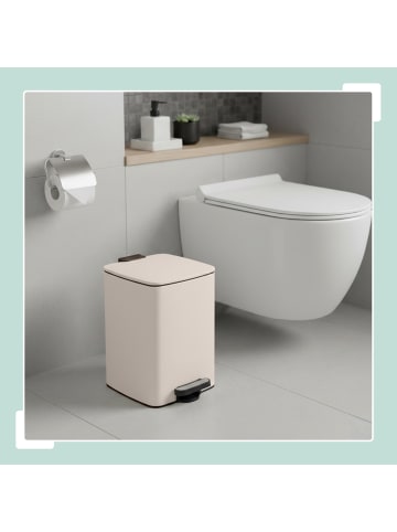 relaxdays Mülleimer in Beige - 20 Liter