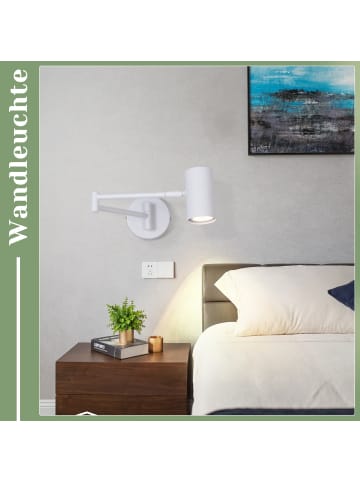 ZMH Wandleuchte in weiß GU10 schwenkbar lampe