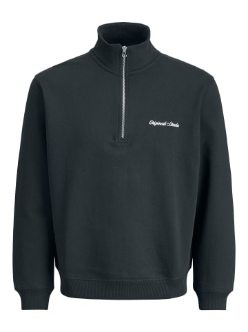 Jack & Jones Sweatshirt mit halbem Reißverschluss in Forest River
