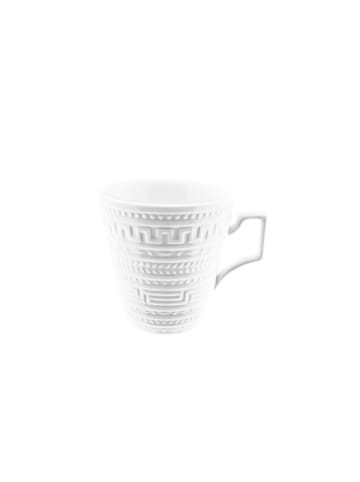 Almina Mokka-Tassen- 100 ml 12 tlg. in Weiß  mit Muster