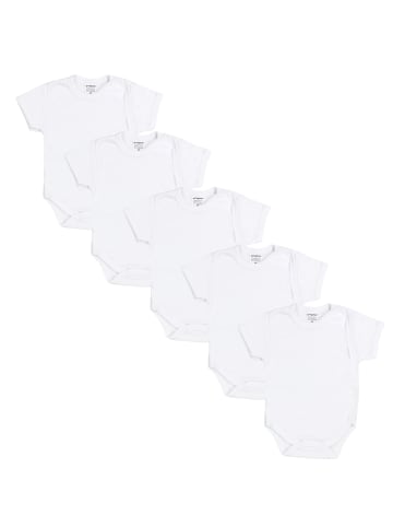 TupTam Baby Jungen Kurzarm Wickelbody 5er Set in weiß