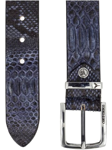 Carlo Colucci Ledergürtel Christoph in Navy