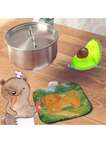 Mr. & Mrs. Panda Potholder Hund Flauschig Design ohne Spruch in Weiß