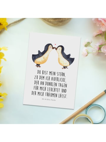 Mr. & Mrs. Panda Grußkarte Pinguin Liebe mit Spruch in Weiß