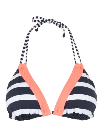 Kangaroos Triangel-Bikini-Top in marine-weiß