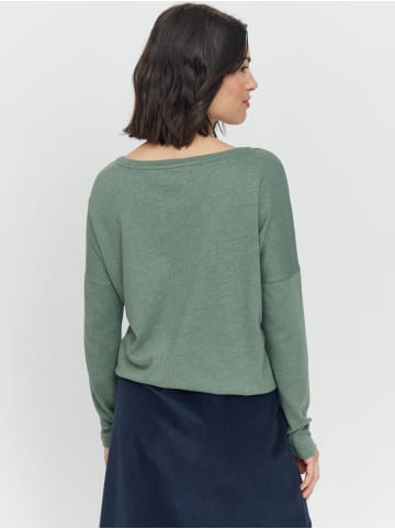 MAZINE Longsleeve Celeste in jade mel.