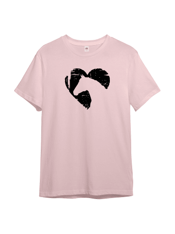 PAULGOS Kinder T-Shirt, Pferdeherz in Rosa