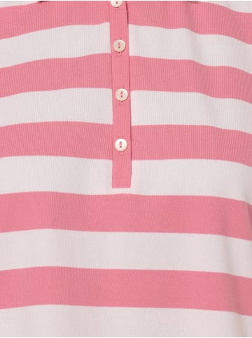 Marie Lund Poloshirt in rosa weiß