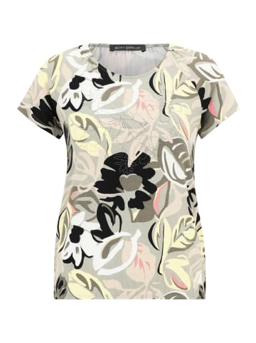 Betty Barclay Printshirt mit Gummizug in Khaki/Beige