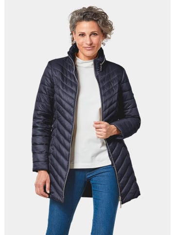 GOLDNER Kurzgröße:  Longsteppjacke Figurschmeichelnde Longsteppjacke in marine