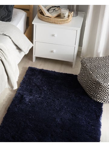 Beliani Shaggy EVREN in Blau - (W) 80 x (H) 3 x (L) 150 cm