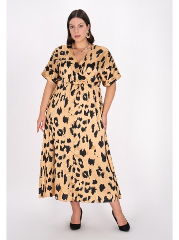 faina Women Plus Size Dress in Khaki