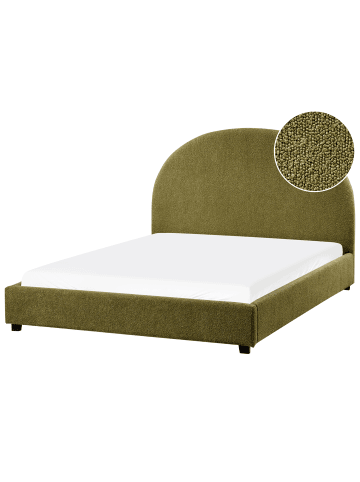 Beliani Doppelbett VAUCLUSE in Grün - (W) 154 x (H) 112 x (L) 214 cm