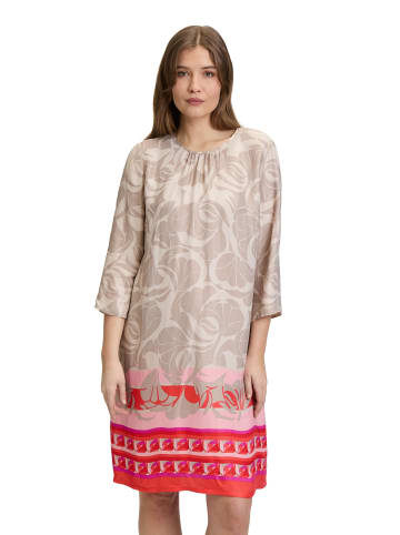 Betty Barclay Sommerkleid mit Rundhalsausschnitt in Taupe/Rot