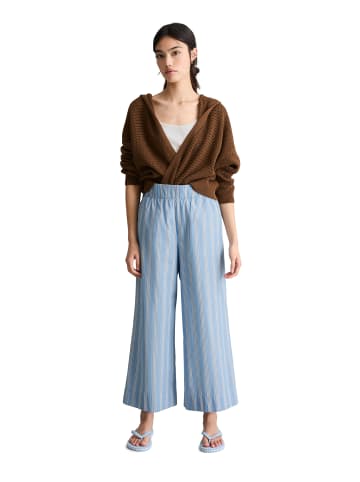 Marc O'Polo DENIM Gestreifte Culotte ankle lenght in Light Blue