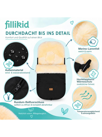 fillikid Winterfußsack Makalu Exklusiv in Schwarz
