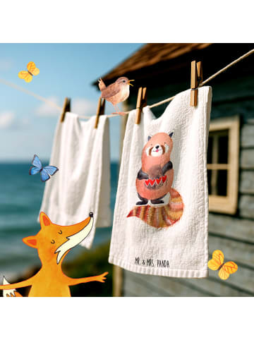 Mr. & Mrs. Panda Mini-Handtuch Roter Panda ohne Spruch in Weiß