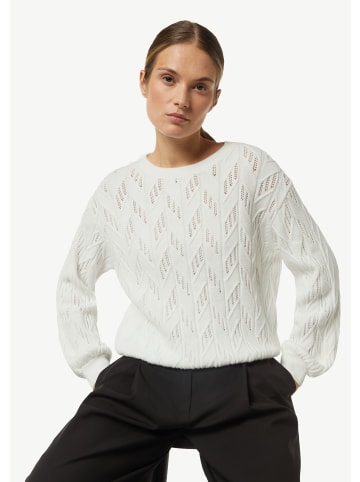 comma Strickpullover langarm in Weiß