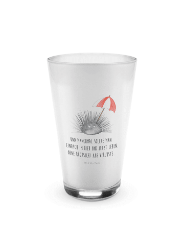 Mr. & Mrs. Panda Glas Seeigel mit Spruch in Transparent