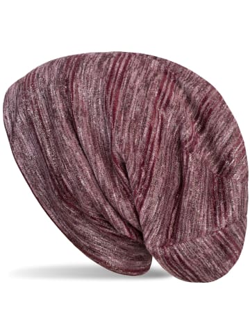 styleBREAKER Beanie Mütze in Bordeaux-Rot meliert