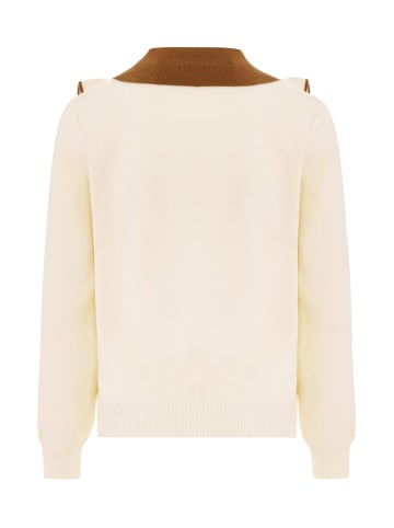 faina Women Sweater in Wollweiss
