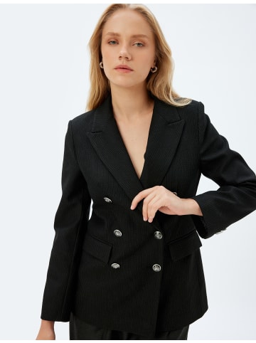 KOTON Blazer in Schwarz Gestreift