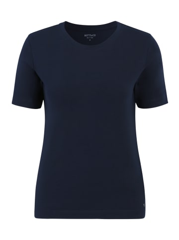 BETTY & CO Basic Shirt mit Rundhalsausschnitt in Dunkelblau
