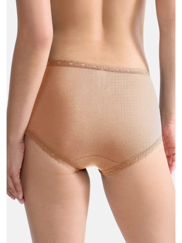 Sloggi Midi Slip 24/7 Cotton Lace in Weiß / Beige