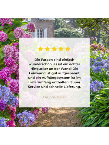 MuchoWow Leinwand bilder Blumengarten (BxH)