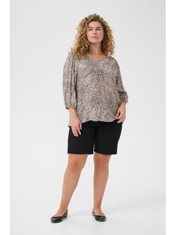 KAFFE curve Langarm-Bluse KCdebri in Abstract Leopard