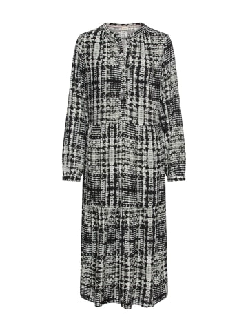 Camel Active Langarm Kleid aus reiner Viskose in Kaviar AOP