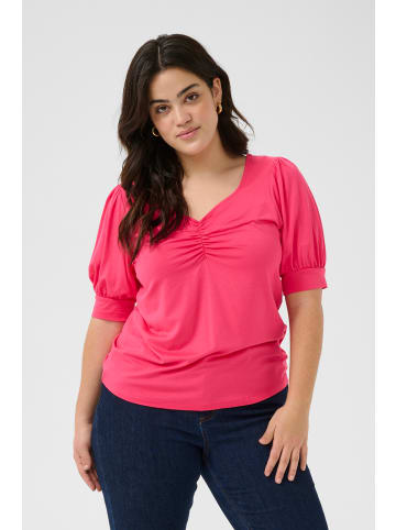 KAFFE curve T-shirt KCsissy Tight fit in Raspberry