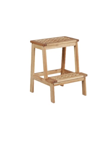 relaxdays Tritthocker in Natur - (B)38 x (H)47 x (T)38 cm
