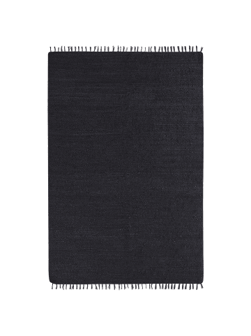 Beliani Geflochtener Teppich SINANKOY in Schwarz - (W) 200 x (L) 300 cm