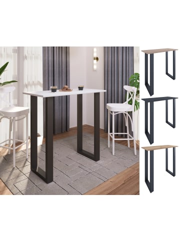 VCM  Holz Bartisch Stehtisch Tisch Tresen Xona 110x50 in Schwarz / Sonoma-Eiche