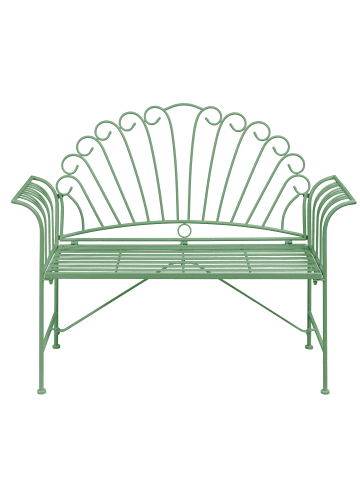 Beliani Gartenbank CAVINIA in Grün - (W) 125 x (H) 97 x (L) 46 cm