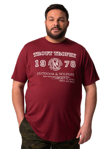 Men Plus Kurzarm T-Shirt in kupfer braun