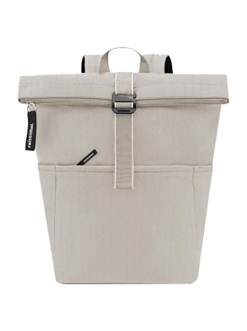 Reisenthel travelling rolltop - Rucksack 15.6" 53 cm (herringbone grey) in herringbone sand