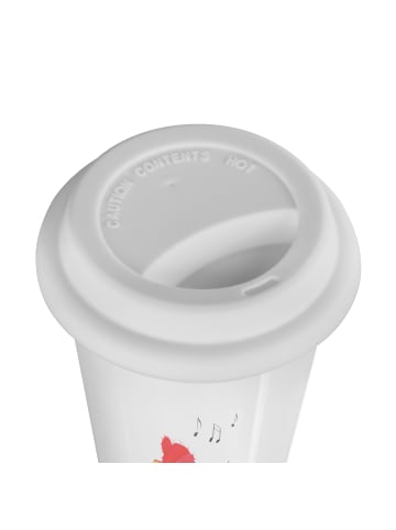 Mr. & Mrs. Panda Trinkbecher Fuchs Sänger mit Spruch in Weiß