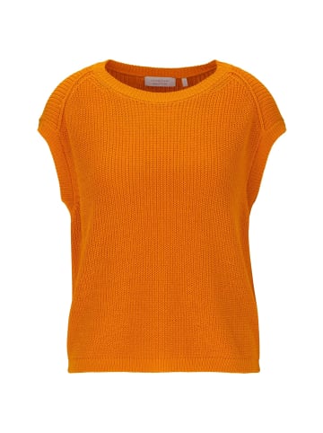 Rich & Royal Pullunder Crew Neck Sleeveless Organic in Orange