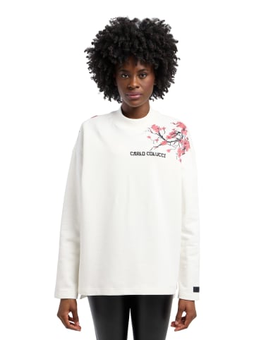 Carlo Colucci Sweatshirt Dragogna in Weiß