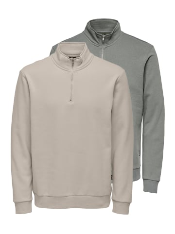 ONLY & SONS Sweattroyer Ceres in Beige / grau